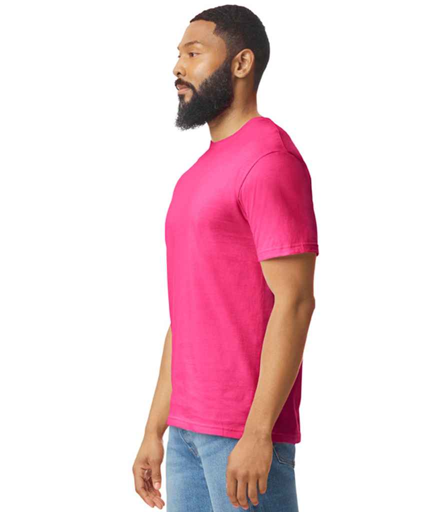 Gildan GD01 Heliconia Model -  Ready to be Printed by Custard Workwear - Cheap Personalised and Customised Workwear in Nottinghamshire, Derbyshire and Leicestershire