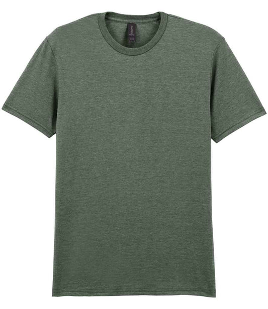 Gildan GD01 Heather Military Green Front -  Ready to be Printed by Custard Workwear - Cheap Personalised and Customised Workwear in Nottinghamshire, Derbyshire and Leicestershire