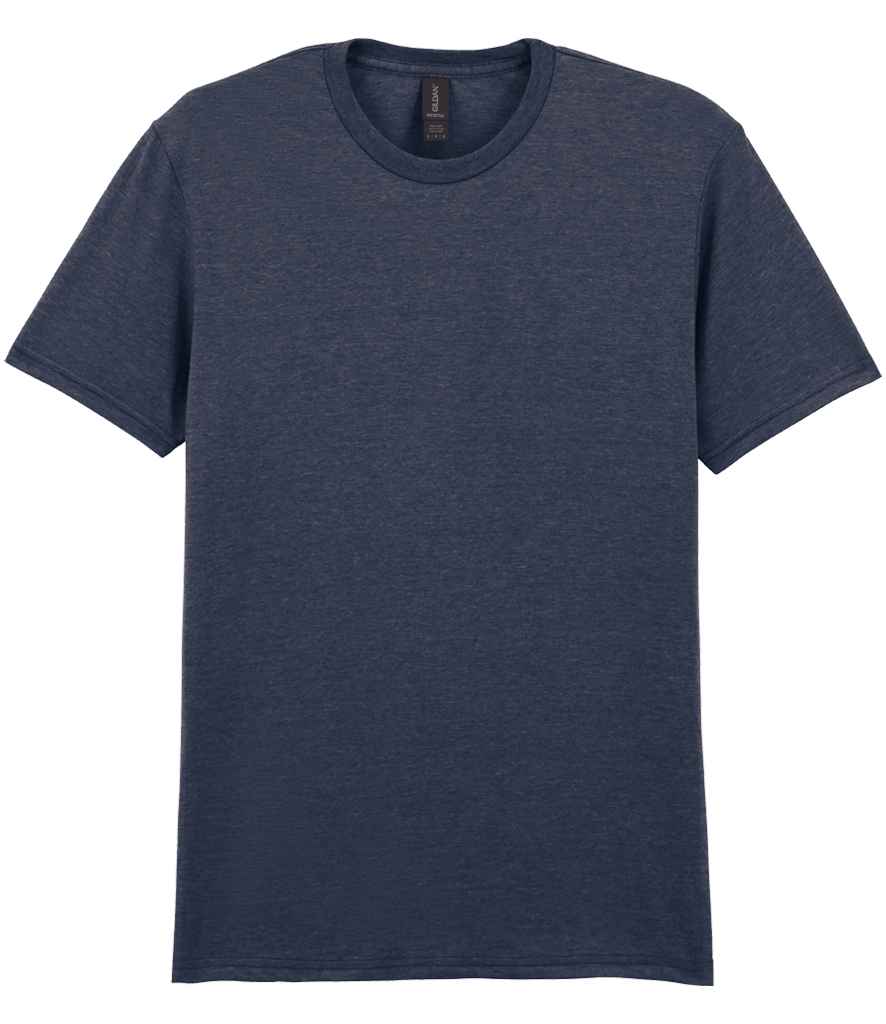 Gildan GD01 Heather Navy Front -  Ready to be Printed by Custard Workwear - Cheap Personalised and Customised Workwear in Nottinghamshire, Derbyshire and Leicestershire