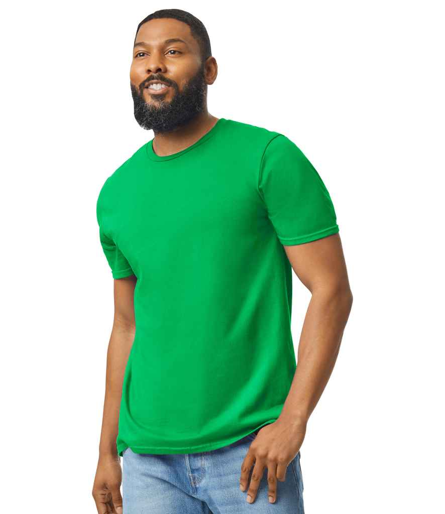 Gildan GD01 Irish Green Model -  Ready to be Printed by Custard Workwear - Cheap Personalised and Customised Workwear in Nottinghamshire, Derbyshire and Leicestershire