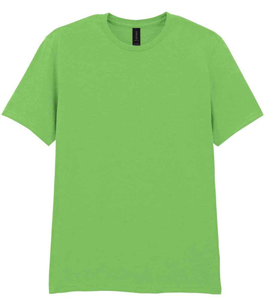 Gildan GD01 Lime Green Front -  Ready to be Printed by Custard Workwear - Cheap Personalised and Customised Workwear in Nottinghamshire, Derbyshire and Leicestershire