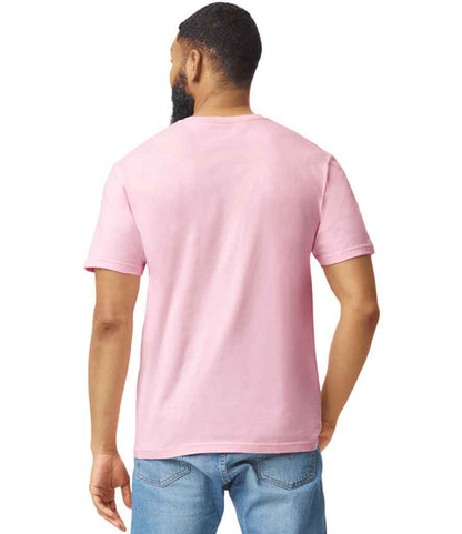Gildan GD01 Light Pink Model -  Ready to be Printed by Custard Workwear - Cheap Personalised and Customised Workwear in Nottinghamshire, Derbyshire and Leicestershire
