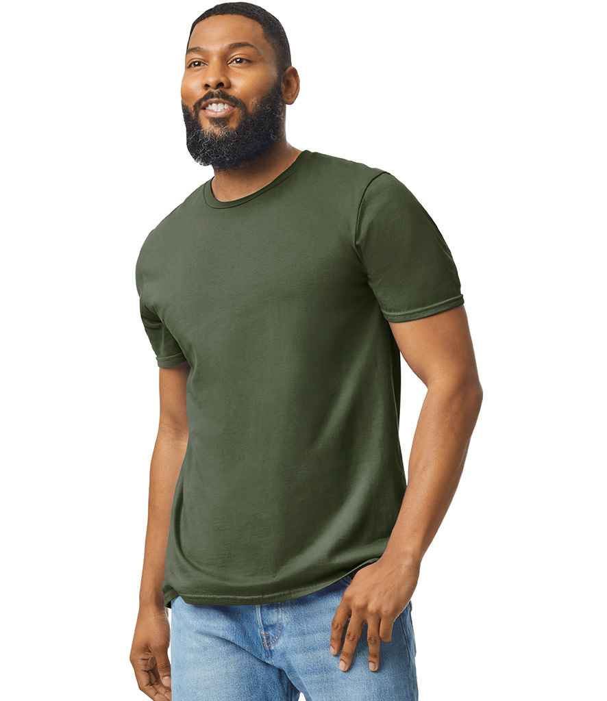 Gildan GD01 Military Green Model -  Ready to be Printed by Custard Workwear - Cheap Personalised and Customised Workwear in Nottinghamshire, Derbyshire and Leicestershire