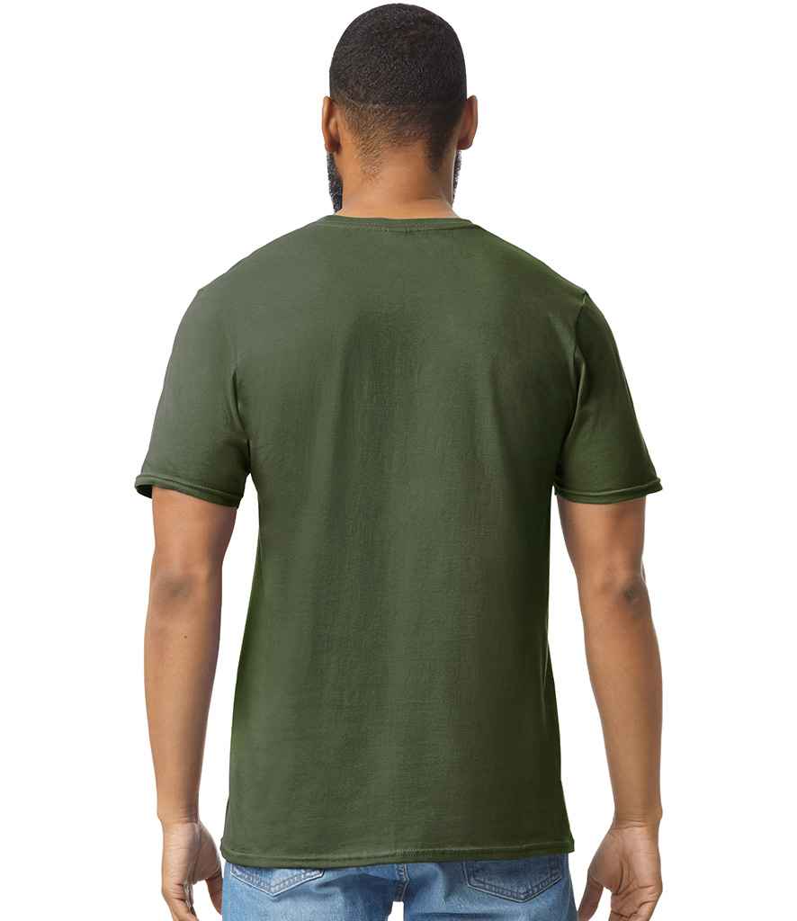 Gildan GD01 Military Green Model -  Ready to be Printed by Custard Workwear - Cheap Personalised and Customised Workwear in Nottinghamshire, Derbyshire and Leicestershire