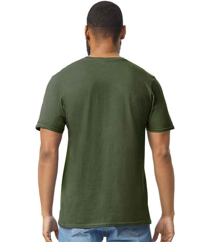 Gildan GD01 Military Green Model -  Ready to be Printed by Custard Workwear - Cheap Personalised and Customised Workwear in Nottinghamshire, Derbyshire and Leicestershire