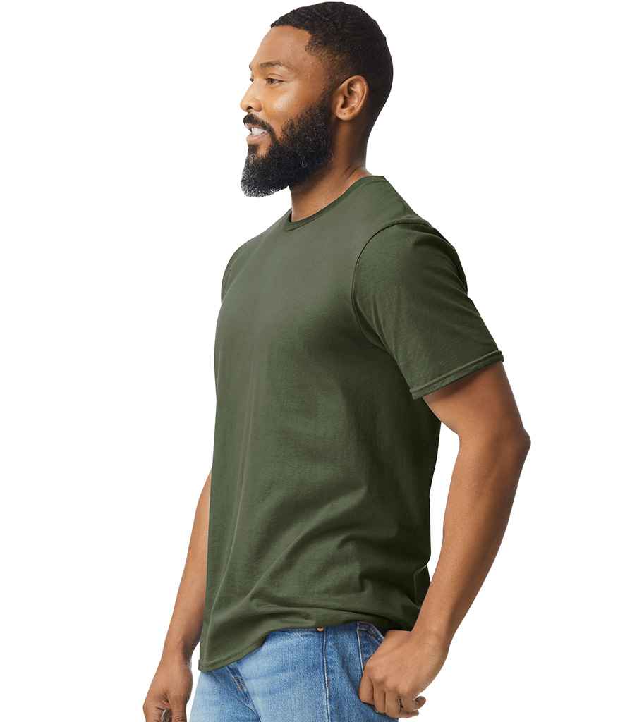Gildan GD01 Military Green Model -  Ready to be Printed by Custard Workwear - Cheap Personalised and Customised Workwear in Nottinghamshire, Derbyshire and Leicestershire