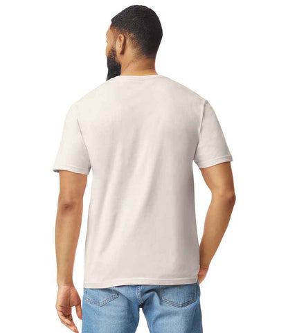 Gildan GD01 Natural Model -  Ready to be Printed by Custard Workwear - Cheap Personalised and Customised Workwear in Nottinghamshire, Derbyshire and Leicestershire