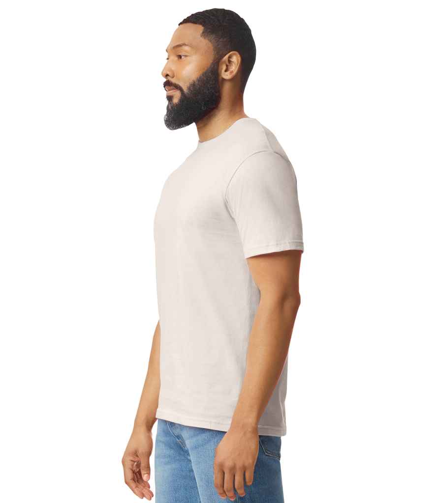 Gildan GD01 Natural Model -  Ready to be Printed by Custard Workwear - Cheap Personalised and Customised Workwear in Nottinghamshire, Derbyshire and Leicestershire