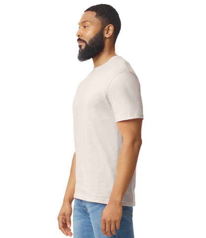 Gildan GD01 Natural Model -  Ready to be Printed by Custard Workwear - Cheap Personalised and Customised Workwear in Nottinghamshire, Derbyshire and Leicestershire