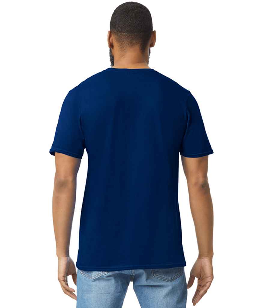Gildan GD01 Navy Model -  Ready to be Printed by Custard Workwear - Cheap Personalised and Customised Workwear in Nottinghamshire, Derbyshire and Leicestershire