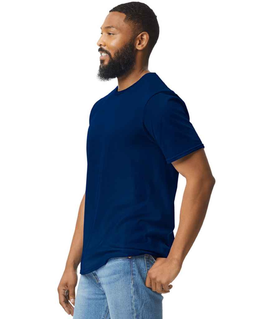 Gildan GD01 Navy Model -  Ready to be Printed by Custard Workwear - Cheap Personalised and Customised Workwear in Nottinghamshire, Derbyshire and Leicestershire