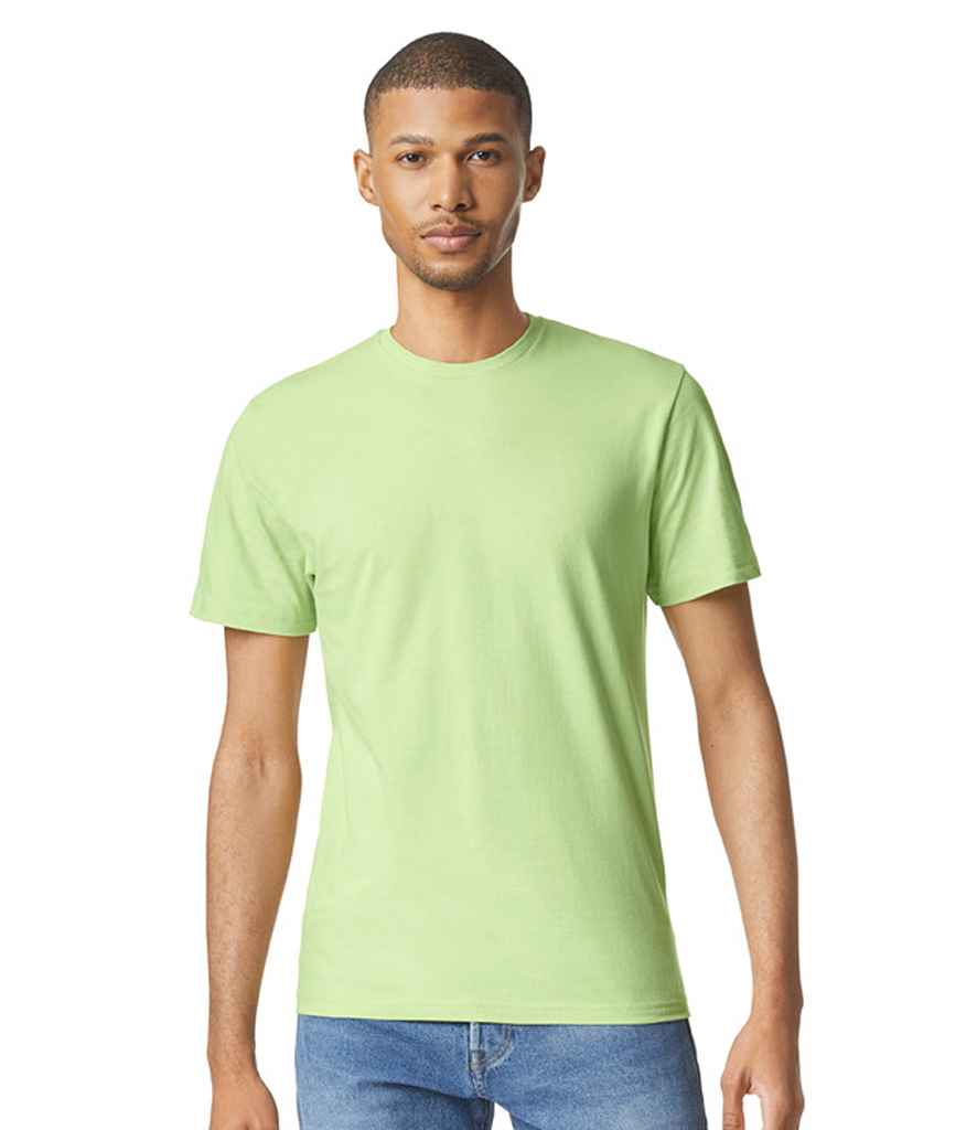 Gildan GD01 Pistachio Model -  Ready to be Printed by Custard Workwear - Cheap Personalised and Customised Workwear in Nottinghamshire, Derbyshire and Leicestershire