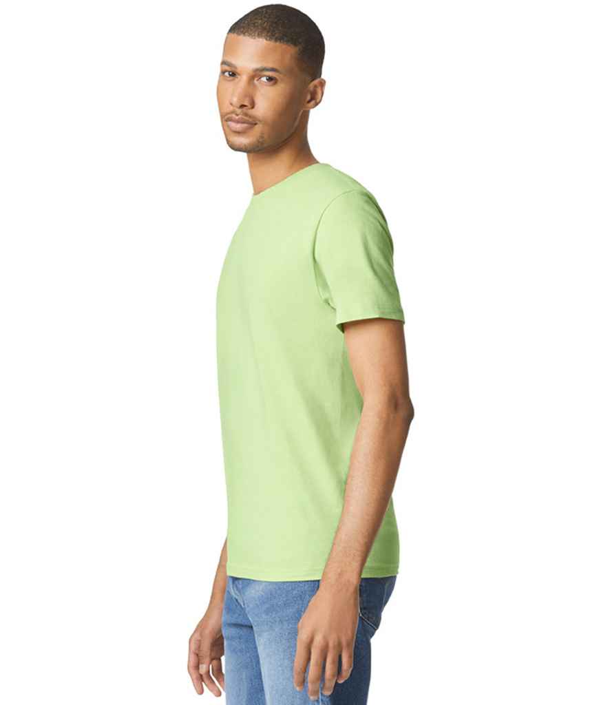 Gildan GD01 Pistachio Model -  Ready to be Printed by Custard Workwear - Cheap Personalised and Customised Workwear in Nottinghamshire, Derbyshire and Leicestershire