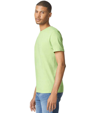 Gildan GD01 Pistachio Model -  Ready to be Printed by Custard Workwear - Cheap Personalised and Customised Workwear in Nottinghamshire, Derbyshire and Leicestershire