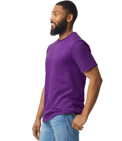 Gildan GD01 Purple Model -  Ready to be Printed by Custard Workwear - Cheap Personalised and Customised Workwear in Nottinghamshire, Derbyshire and Leicestershire