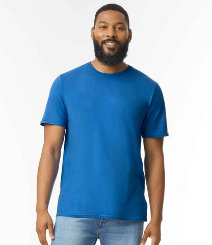 Gildan GD01 Royal Blue Model -  Ready to be Printed by Custard Workwear - Cheap Personalised and Customised Workwear in Nottinghamshire, Derbyshire and Leicestershire