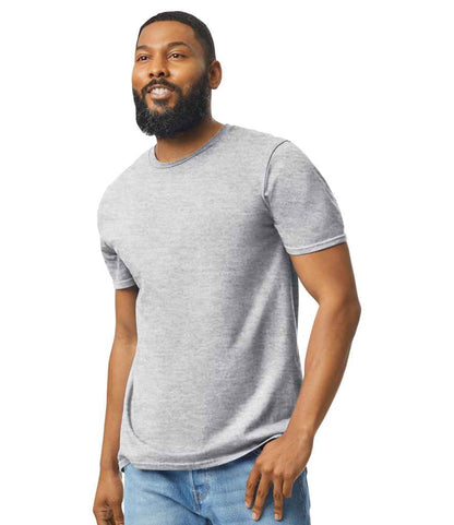 Gildan GD01 Sport Grey Model -  Ready to be Printed by Custard Workwear - Cheap Personalised and Customised Workwear in Nottinghamshire, Derbyshire and Leicestershire