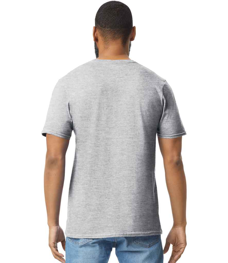 Gildan GD01 Sport Grey Model -  Ready to be Printed by Custard Workwear - Cheap Personalised and Customised Workwear in Nottinghamshire, Derbyshire and Leicestershire