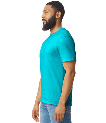Gildan GD01 Tropical Blue Model -  Ready to be Printed by Custard Workwear - Cheap Personalised and Customised Workwear in Nottinghamshire, Derbyshire and Leicestershire