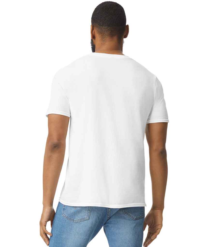 Gildan GD01 White Model -  Ready to be Printed by Custard Workwear - Cheap Personalised and Customised Workwear in Nottinghamshire, Derbyshire and Leicestershire