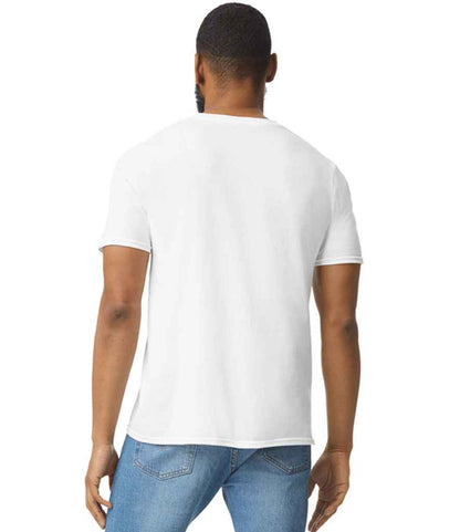 Gildan GD01 White Model -  Ready to be Printed by Custard Workwear - Cheap Personalised and Customised Workwear in Nottinghamshire, Derbyshire and Leicestershire