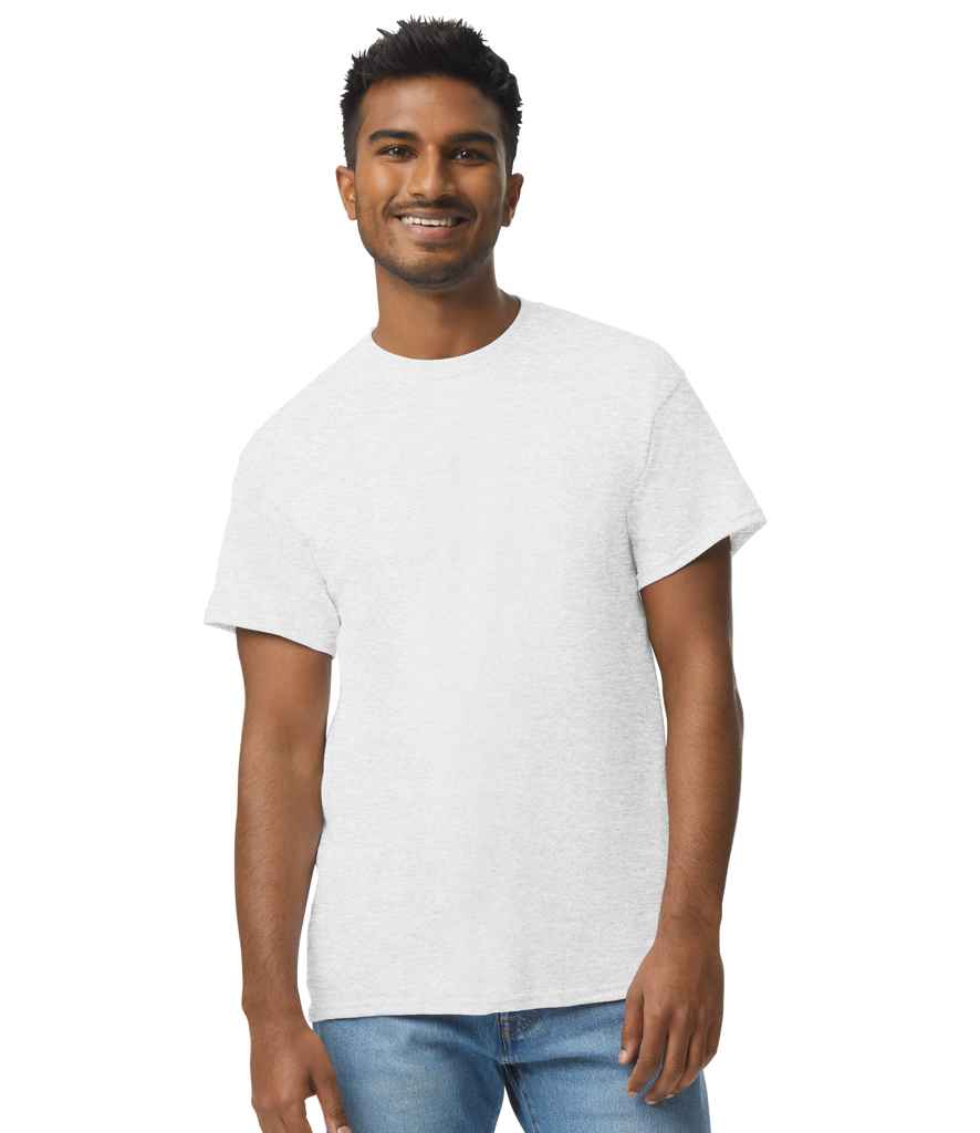 Gildan GD02 Ash Model -  Ready to be Embroidered and Printed by Custard Workwear - Cheap Personalised and Customised Workwear in Nottinghamshire, Derbyshire and Leicestershire