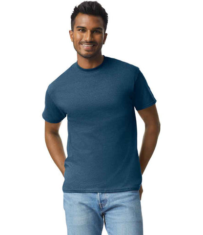 Gildan GD02 Blue Dusk Model -  Ready to be Embroidered and Printed by Custard Workwear - Cheap Personalised and Customised Workwear in Nottinghamshire, Derbyshire and Leicestershire
