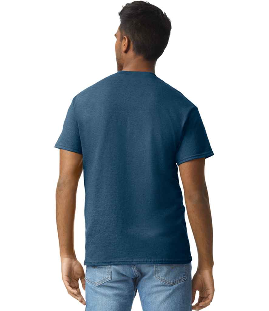 Gildan GD02 Blue Dusk Model -  Ready to be Embroidered and Printed by Custard Workwear - Cheap Personalised and Customised Workwear in Nottinghamshire, Derbyshire and Leicestershire