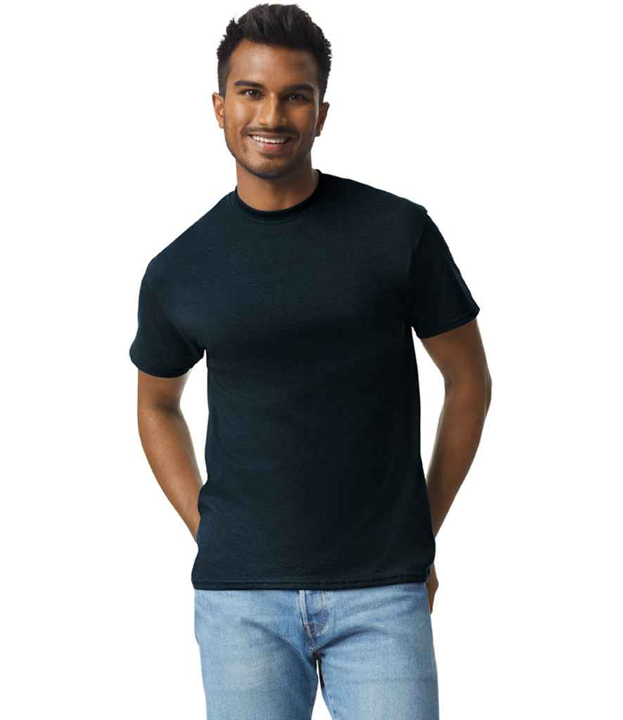 Gildan GD02 Black Model -  Ready to be Embroidered and Printed by Custard Workwear - Cheap Personalised and Customised Workwear in Nottinghamshire, Derbyshire and Leicestershire