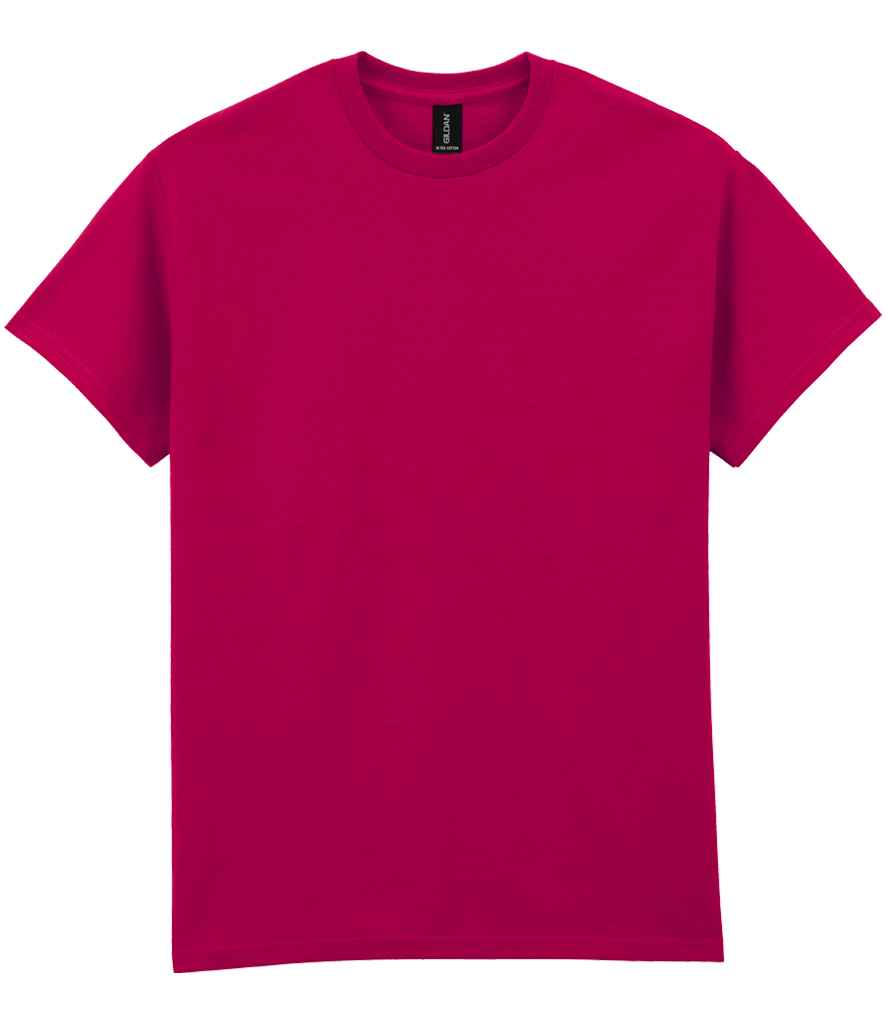 Gildan GD02 Cardinal Red Front -  Ready to be Embroidered and Printed by Custard Workwear - Cheap Personalised and Customised Workwear in Nottinghamshire, Derbyshire and Leicestershire