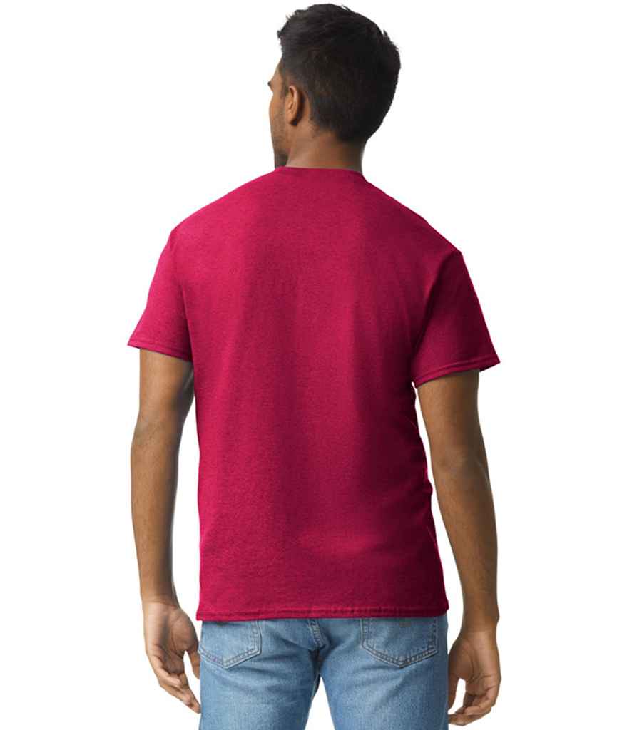 Gildan GD02 Cardinal Red Model -  Ready to be Embroidered and Printed by Custard Workwear - Cheap Personalised and Customised Workwear in Nottinghamshire, Derbyshire and Leicestershire