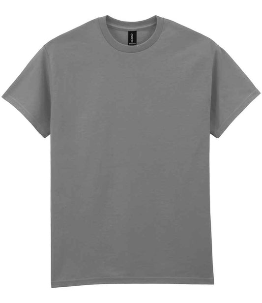 Gildan GD02 Charcoal Front -  Ready to be Embroidered and Printed by Custard Workwear - Cheap Personalised and Customised Workwear in Nottinghamshire, Derbyshire and Leicestershire