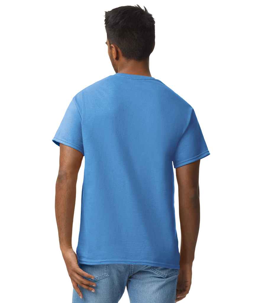 Gildan GD02 Carolina Blue Model -  Ready to be Embroidered and Printed by Custard Workwear - Cheap Personalised and Customised Workwear in Nottinghamshire, Derbyshire and Leicestershire