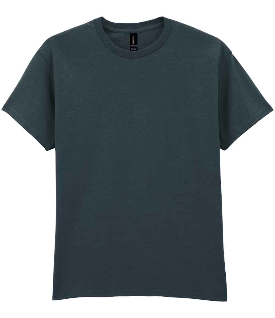 Gildan GD02 Dark Heather Front -  Ready to be Embroidered and Printed by Custard Workwear - Cheap Personalised and Customised Workwear in Nottinghamshire, Derbyshire and Leicestershire