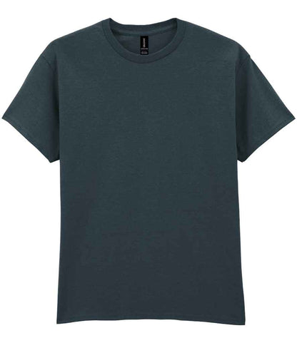 Gildan GD02 Dark Heather Front -  Ready to be Embroidered and Printed by Custard Workwear - Cheap Personalised and Customised Workwear in Nottinghamshire, Derbyshire and Leicestershire