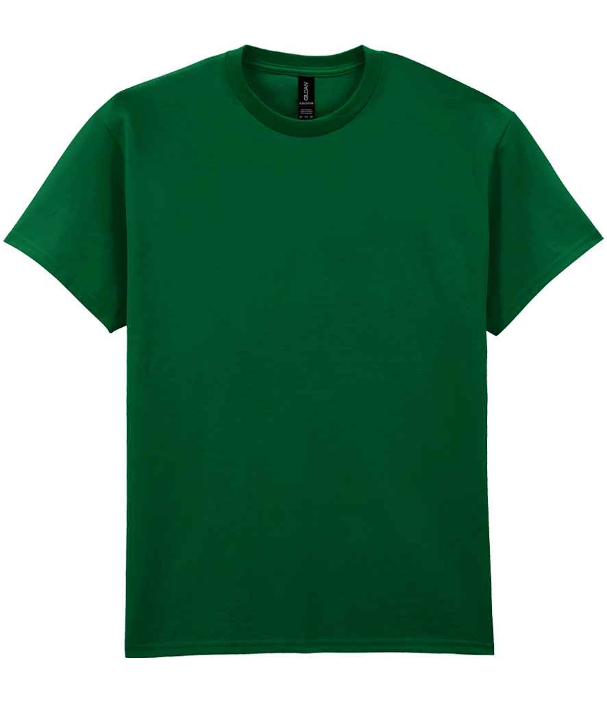 Gildan GD02 Forest Green Front -  Ready to be Embroidered and Printed by Custard Workwear - Cheap Personalised and Customised Workwear in Nottinghamshire, Derbyshire and Leicestershire