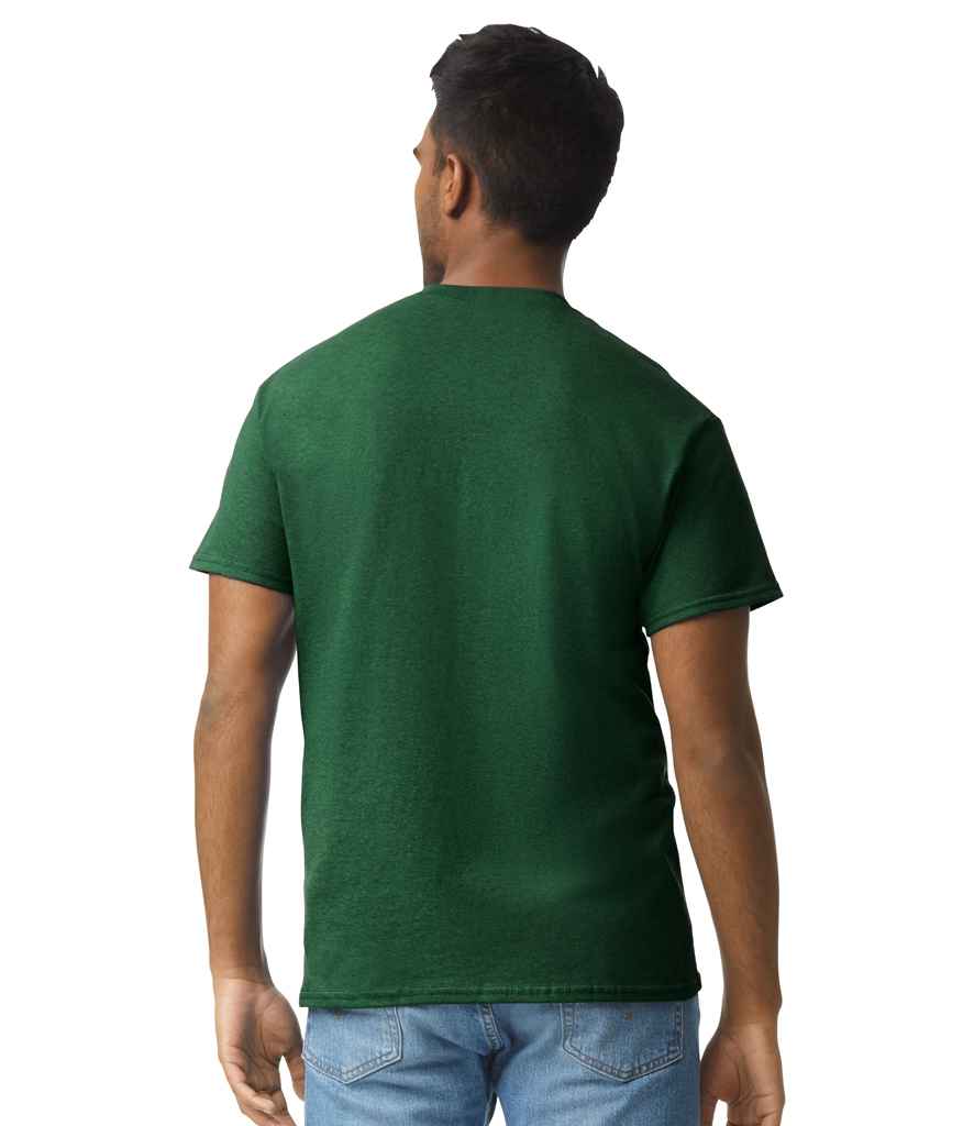 Gildan GD02 Forest Green Model -  Ready to be Embroidered and Printed by Custard Workwear - Cheap Personalised and Customised Workwear in Nottinghamshire, Derbyshire and Leicestershire