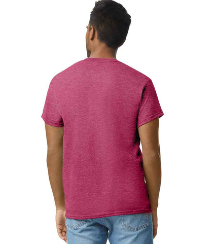 Gildan GD02 Heather Cardinal Model -  Ready to be Embroidered and Printed by Custard Workwear - Cheap Personalised and Customised Workwear in Nottinghamshire, Derbyshire and Leicestershire