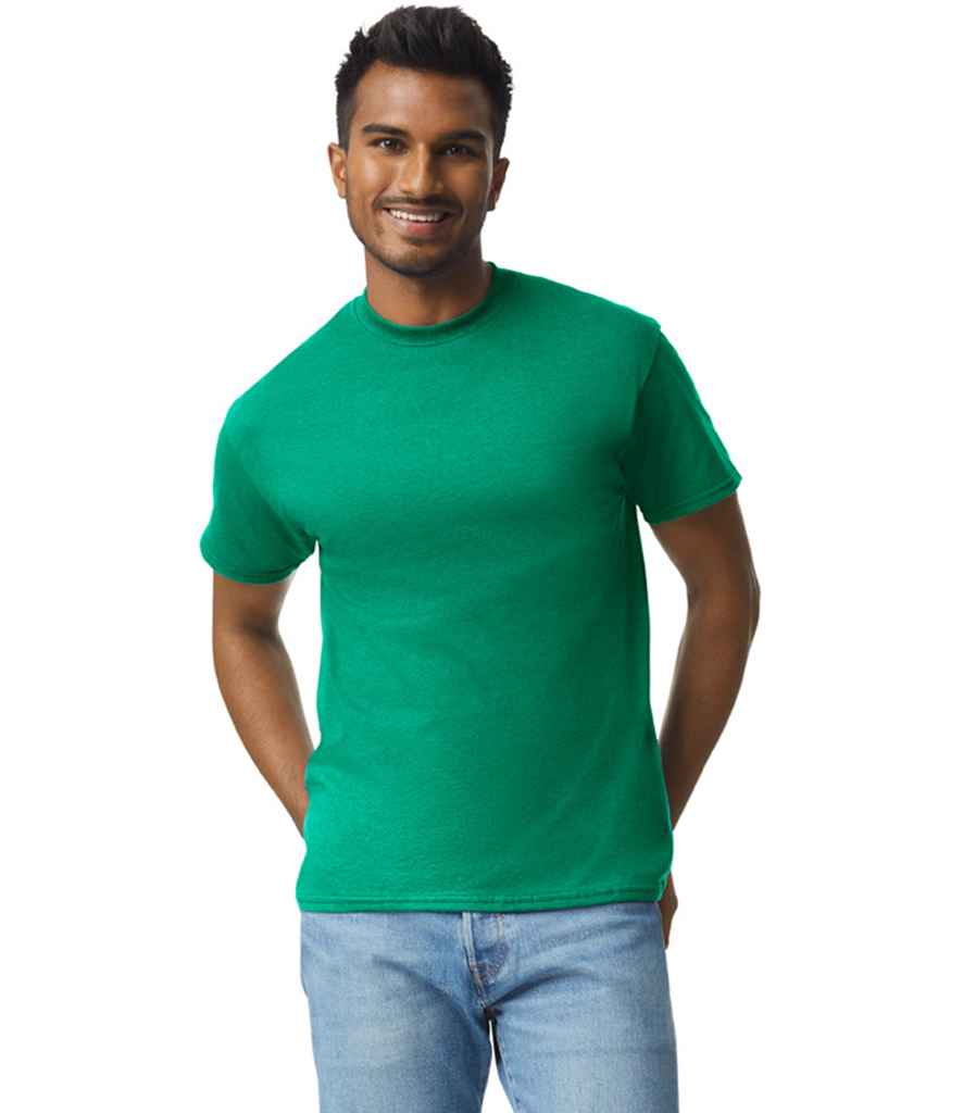 Gildan GD02 Kelly Green Model -  Ready to be Embroidered and Printed by Custard Workwear - Cheap Personalised and Customised Workwear in Nottinghamshire, Derbyshire and Leicestershire