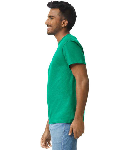 Gildan GD02 Kelly Green Model -  Ready to be Embroidered and Printed by Custard Workwear - Cheap Personalised and Customised Workwear in Nottinghamshire, Derbyshire and Leicestershire