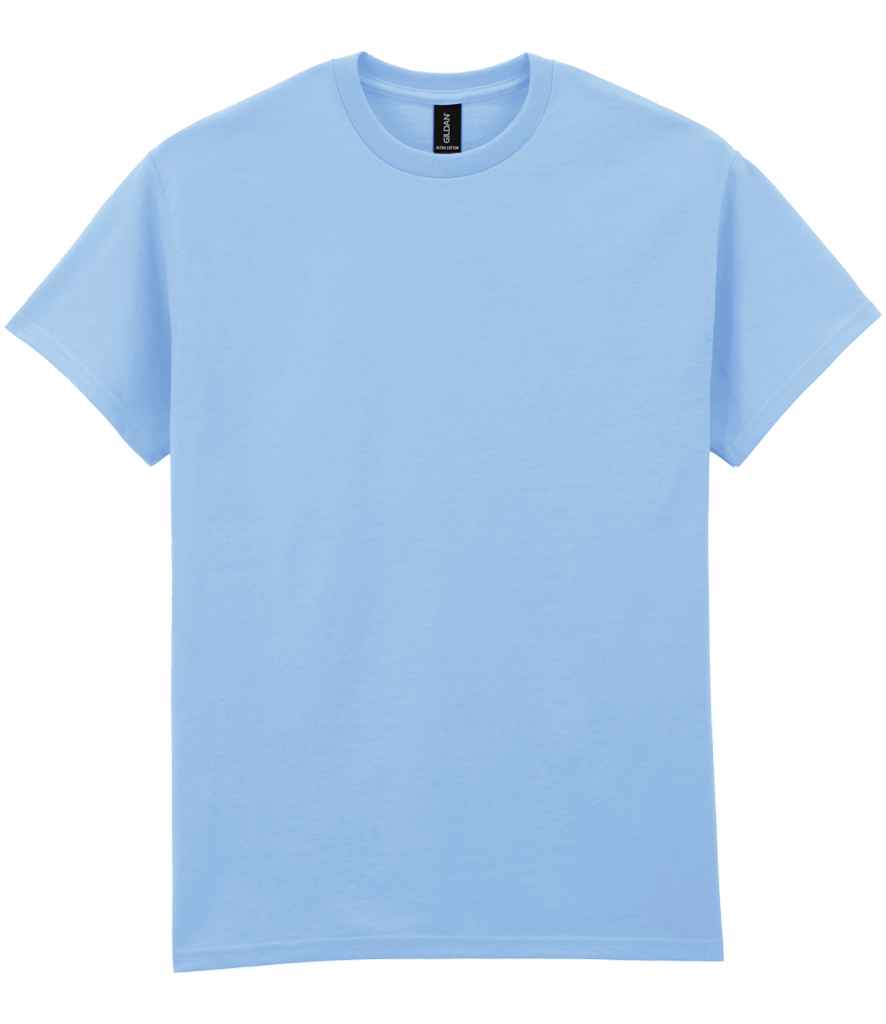 Gildan GD02 Light Blue Front -  Ready to be Embroidered and Printed by Custard Workwear - Cheap Personalised and Customised Workwear in Nottinghamshire, Derbyshire and Leicestershire
