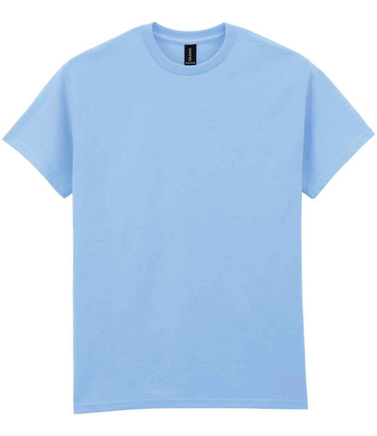 Gildan GD02 Light Blue Front -  Ready to be Embroidered and Printed by Custard Workwear - Cheap Personalised and Customised Workwear in Nottinghamshire, Derbyshire and Leicestershire