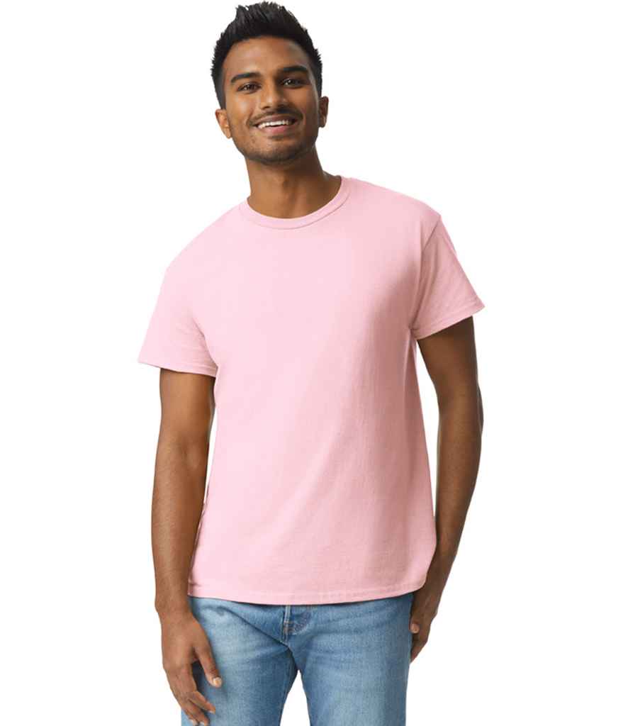 Gildan GD02 Light Pink Model -  Ready to be Embroidered and Printed by Custard Workwear - Cheap Personalised and Customised Workwear in Nottinghamshire, Derbyshire and Leicestershire