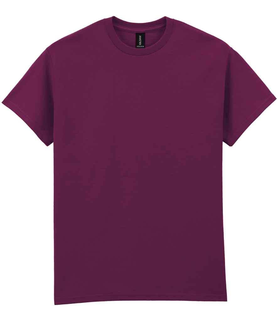 Gildan GD02 Maroon Front -  Ready to be Embroidered and Printed by Custard Workwear - Cheap Personalised and Customised Workwear in Nottinghamshire, Derbyshire and Leicestershire