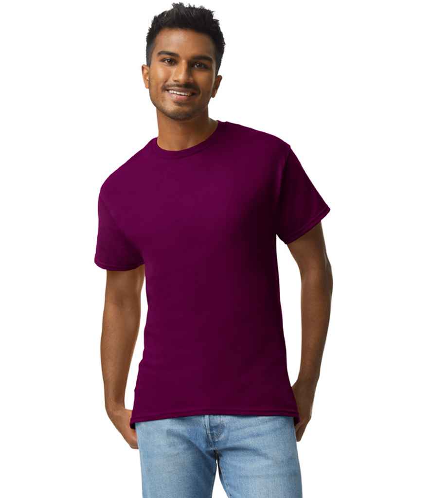 Gildan GD02 Maroon Model -  Ready to be Embroidered and Printed by Custard Workwear - Cheap Personalised and Customised Workwear in Nottinghamshire, Derbyshire and Leicestershire