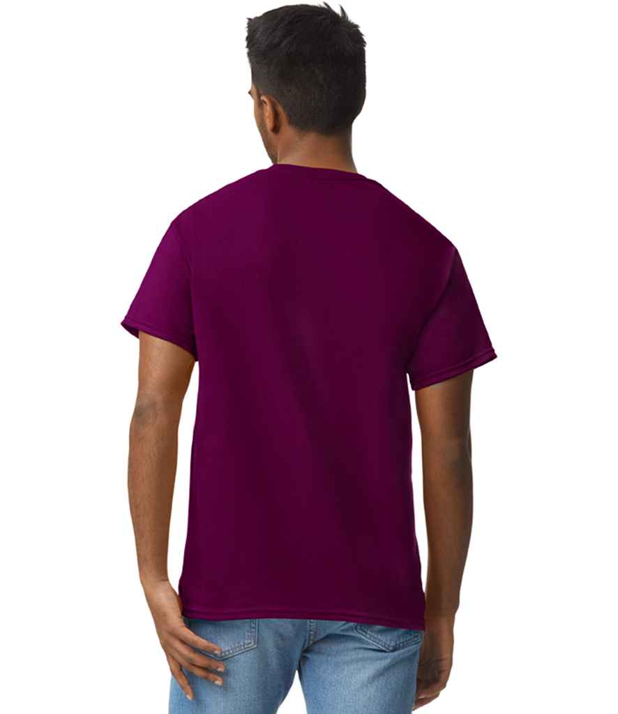 Gildan GD02 Maroon Model -  Ready to be Embroidered and Printed by Custard Workwear - Cheap Personalised and Customised Workwear in Nottinghamshire, Derbyshire and Leicestershire