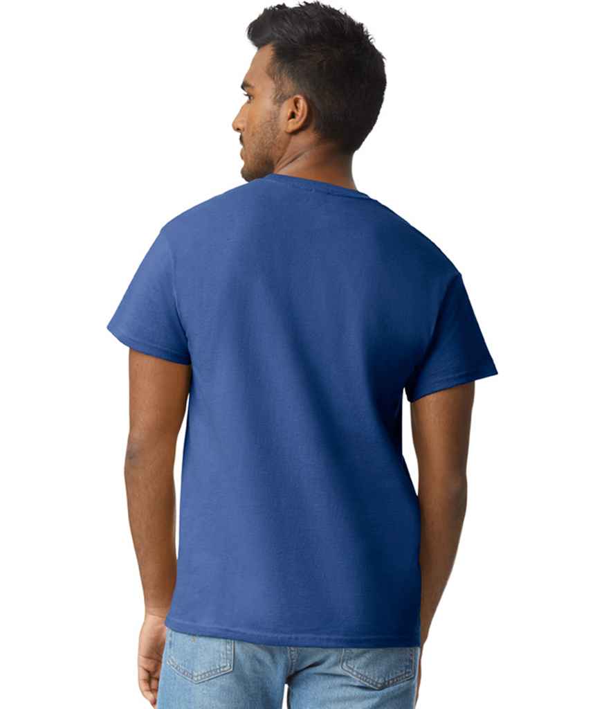 Gildan GD02 Metro Blue Model -  Ready to be Embroidered and Printed by Custard Workwear - Cheap Personalised and Customised Workwear in Nottinghamshire, Derbyshire and Leicestershire