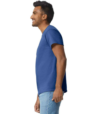 Gildan GD02 Metro Blue Model -  Ready to be Embroidered and Printed by Custard Workwear - Cheap Personalised and Customised Workwear in Nottinghamshire, Derbyshire and Leicestershire