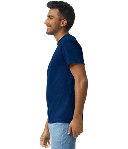 Gildan GD02 Navy Model -  Ready to be Embroidered and Printed by Custard Workwear - Cheap Personalised and Customised Workwear in Nottinghamshire, Derbyshire and Leicestershire