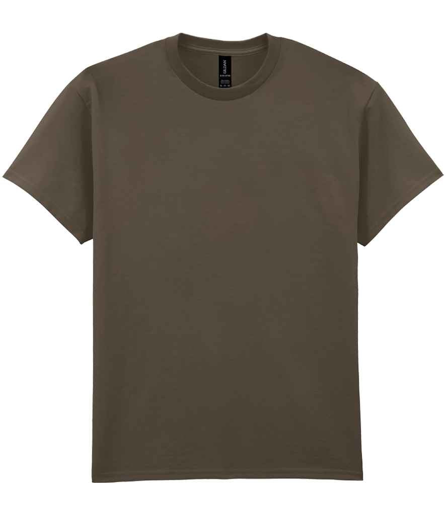 Gildan GD02 Olive Green Front -  Ready to be Embroidered and Printed by Custard Workwear - Cheap Personalised and Customised Workwear in Nottinghamshire, Derbyshire and Leicestershire
